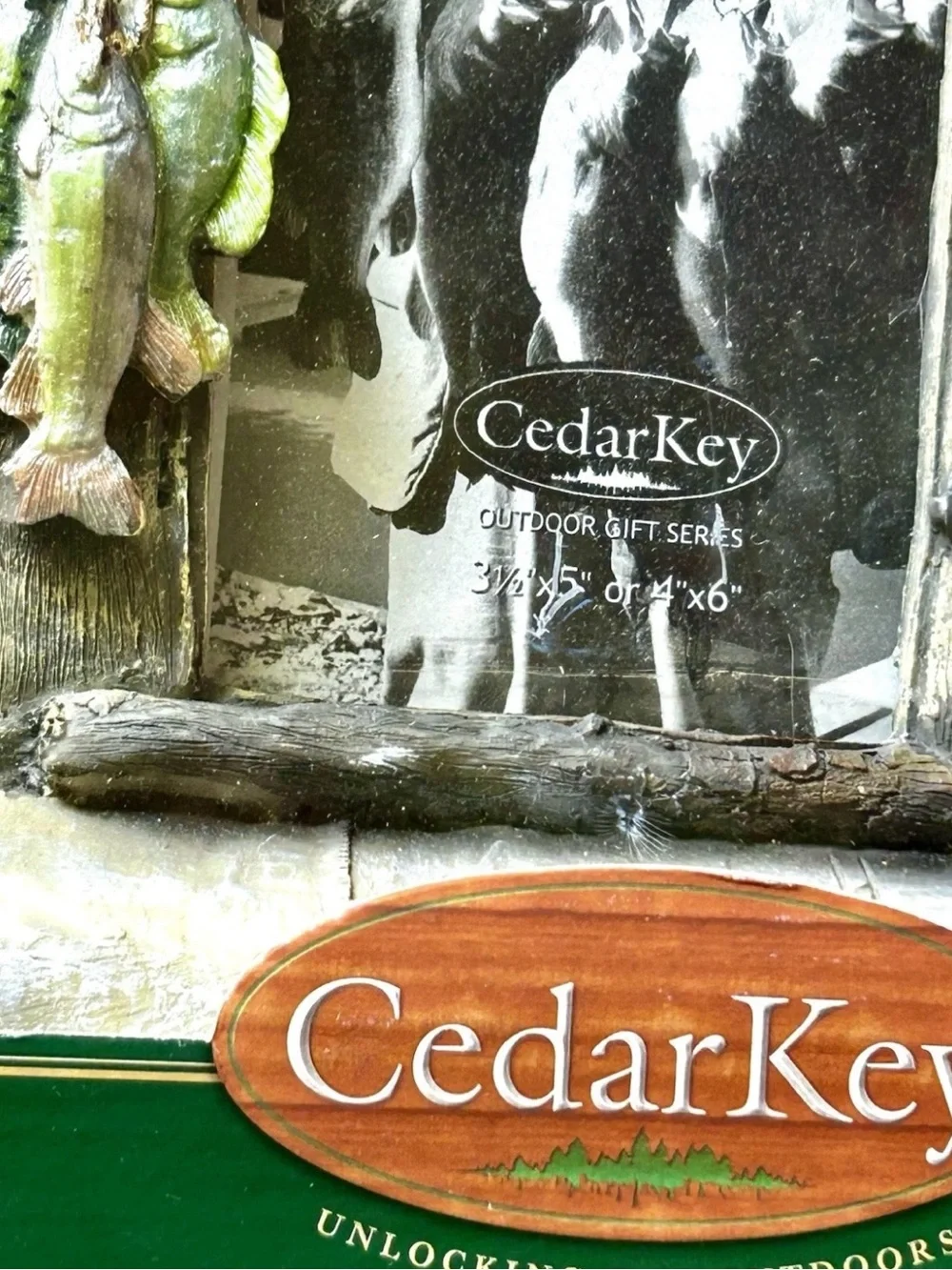Cedar Key Picture Frame Fishing Cabin 4x6 or 3.5x5 Resin Tabletop/Hanging